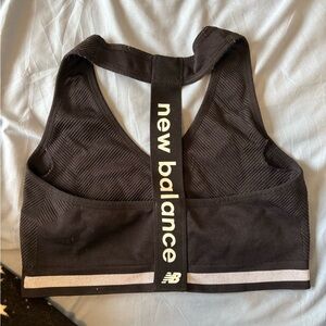 New Balance Women's Black and White Sports Bra